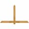 Ekena Millwork Eugene Rough Sawn Timber Gable Bracket, Western Red Cedar, 60"W x 38"H x 4"D x 4"F, 15/12 Pitch GBW060X38X0404EUG00RWR - alternate 1